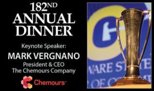 Chemours CEO Mark Vergnano will be the keynote speaker at DSCC annual dinner on Jan. 7.
