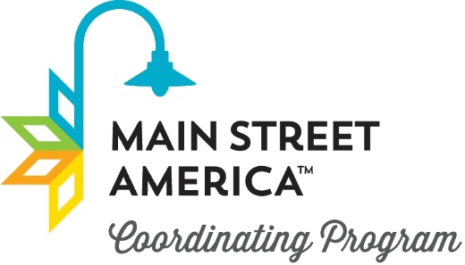 Main Street Coordinating Program logo with Street Lamp
